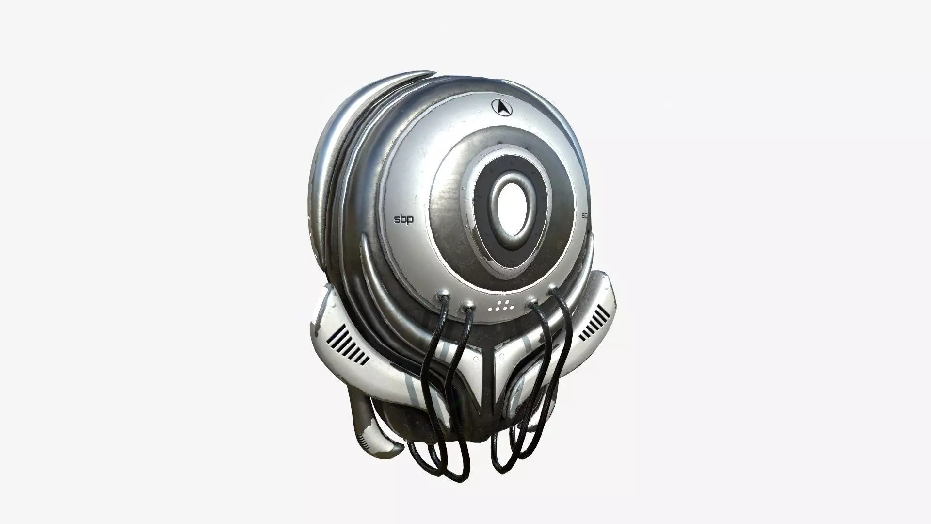 SciFi Backpack D03 Steel - Fashion Character Design Low-poly 3D model_0