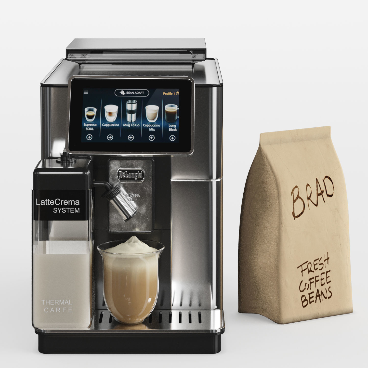 DELONGHI Primadonna Soul ECAM   COFFEEMAKER 3D model_1
