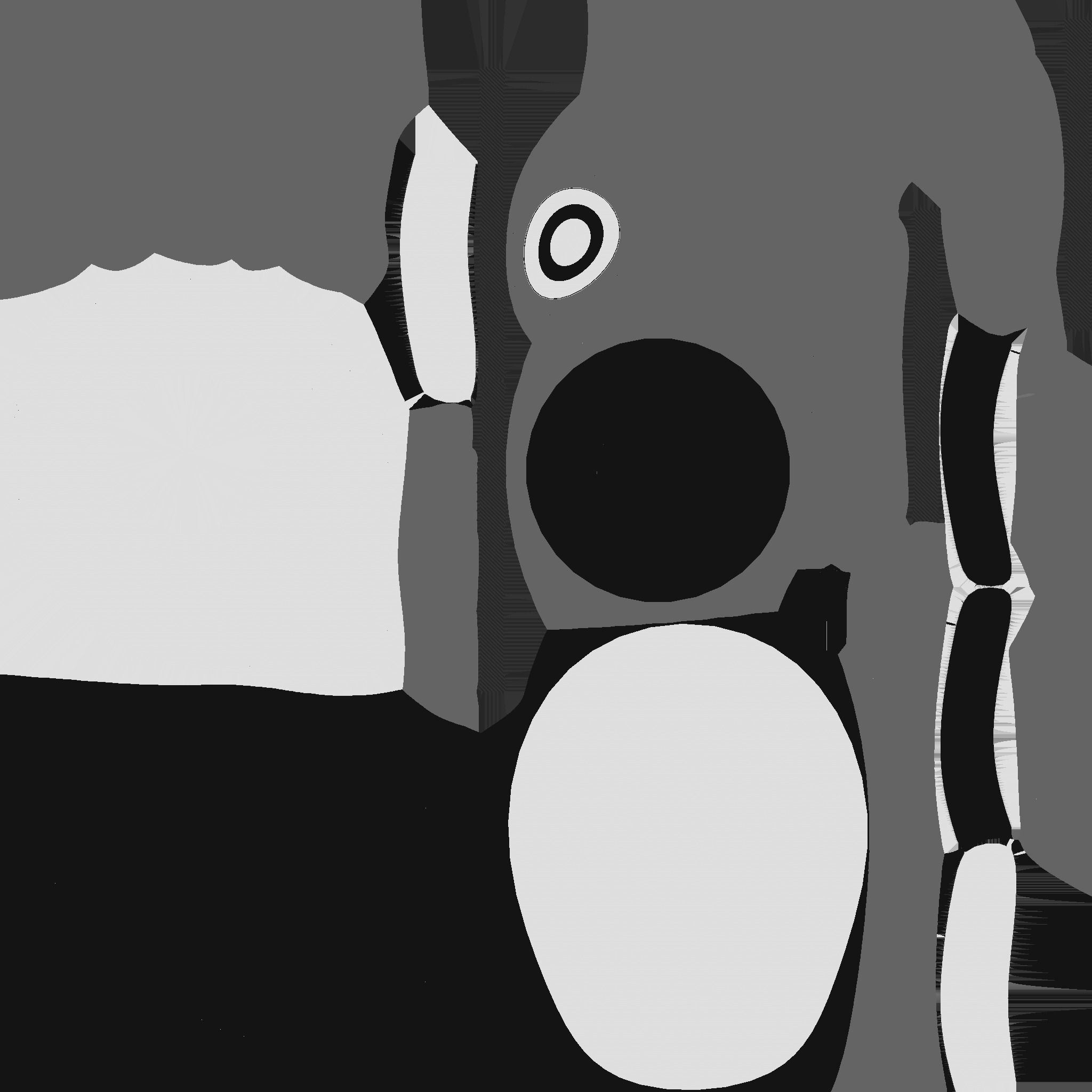 SciFi Backpack D04 White Blue - Fashion Character Design Low-poly 3D model_25