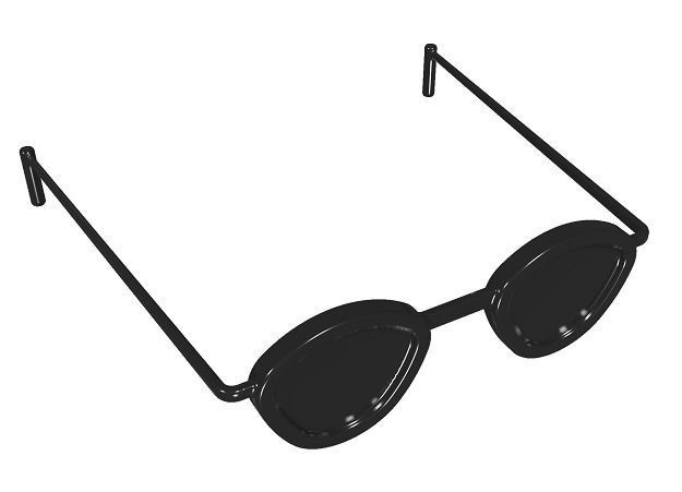 Stylish Sunglass Low-poly 3D model_1