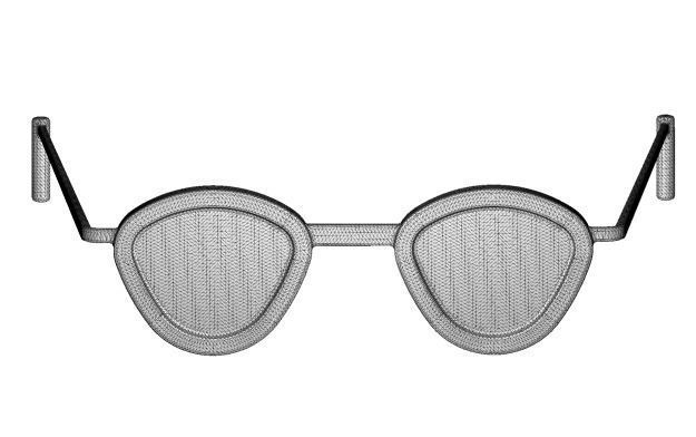 Stylish Sunglass Low-poly 3D model_4