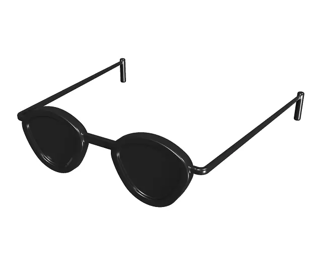 Stylish Sunglass Low-poly 3D model_0