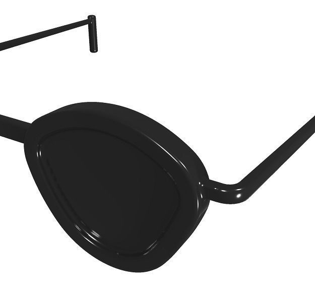 Stylish Sunglass Low-poly 3D model_2