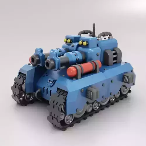 Stylized tank for 3d printing 3D print model