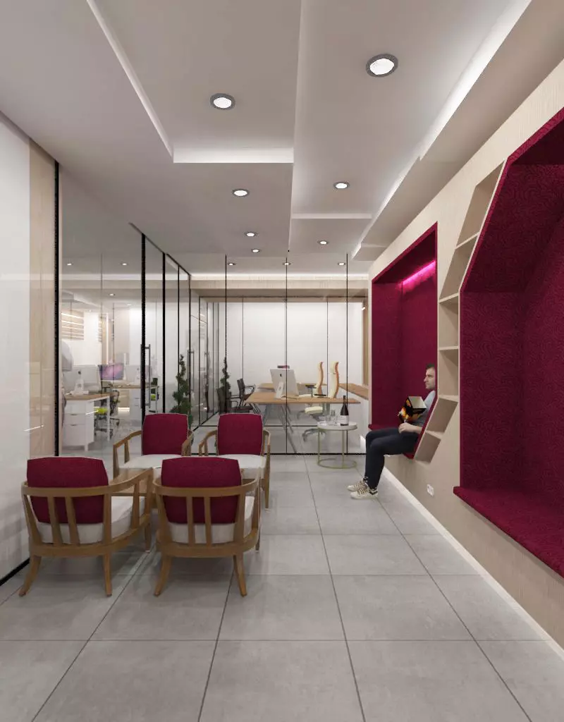 Minimalist Office Interior Design Ready to Render 3D model