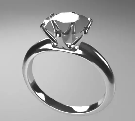 A plain designed prong setting diamond engage ring