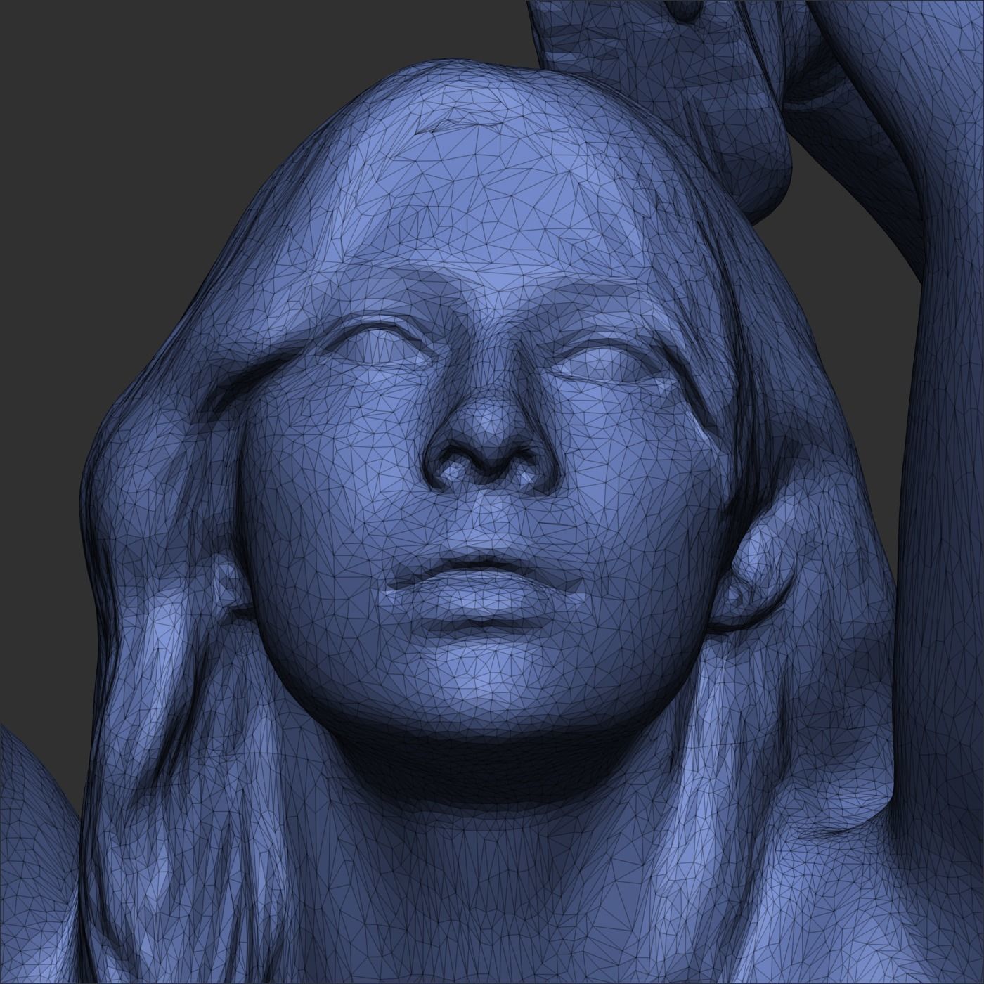 Woman doing gymnastics 343 Low-poly 3D model_8
