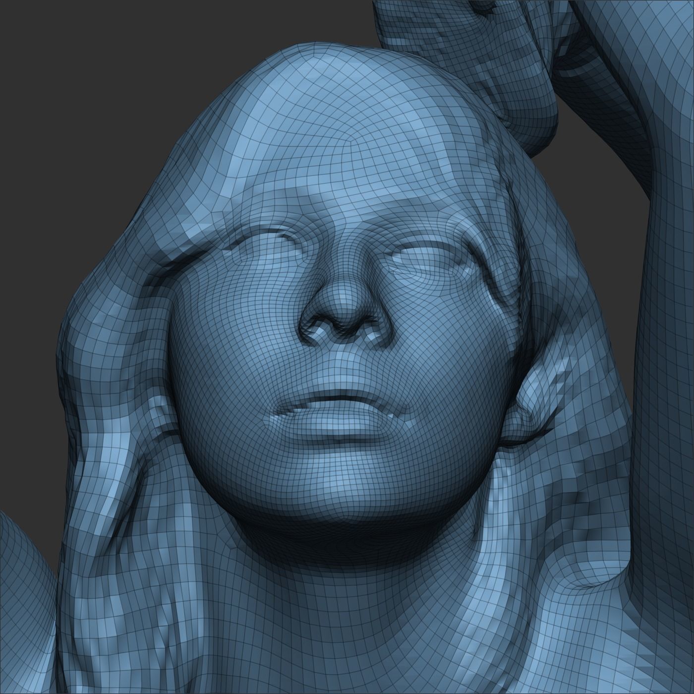 Woman doing gymnastics 343 Low-poly 3D model_6