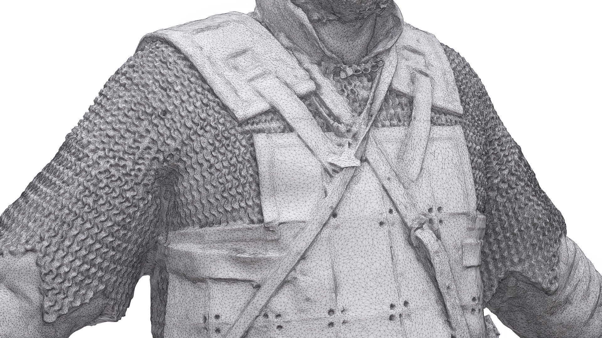 A Pose Raw Scan Sigvid Medieval Suit 3D model_13