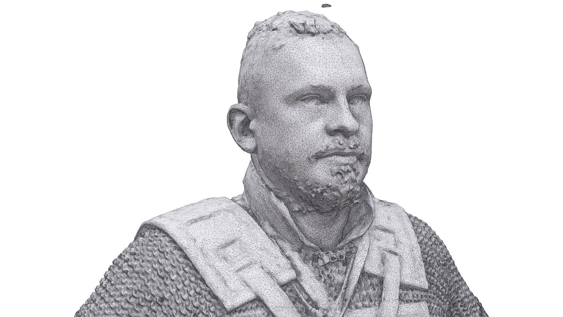 A Pose Raw Scan Sigvid Medieval Suit 3D model_12