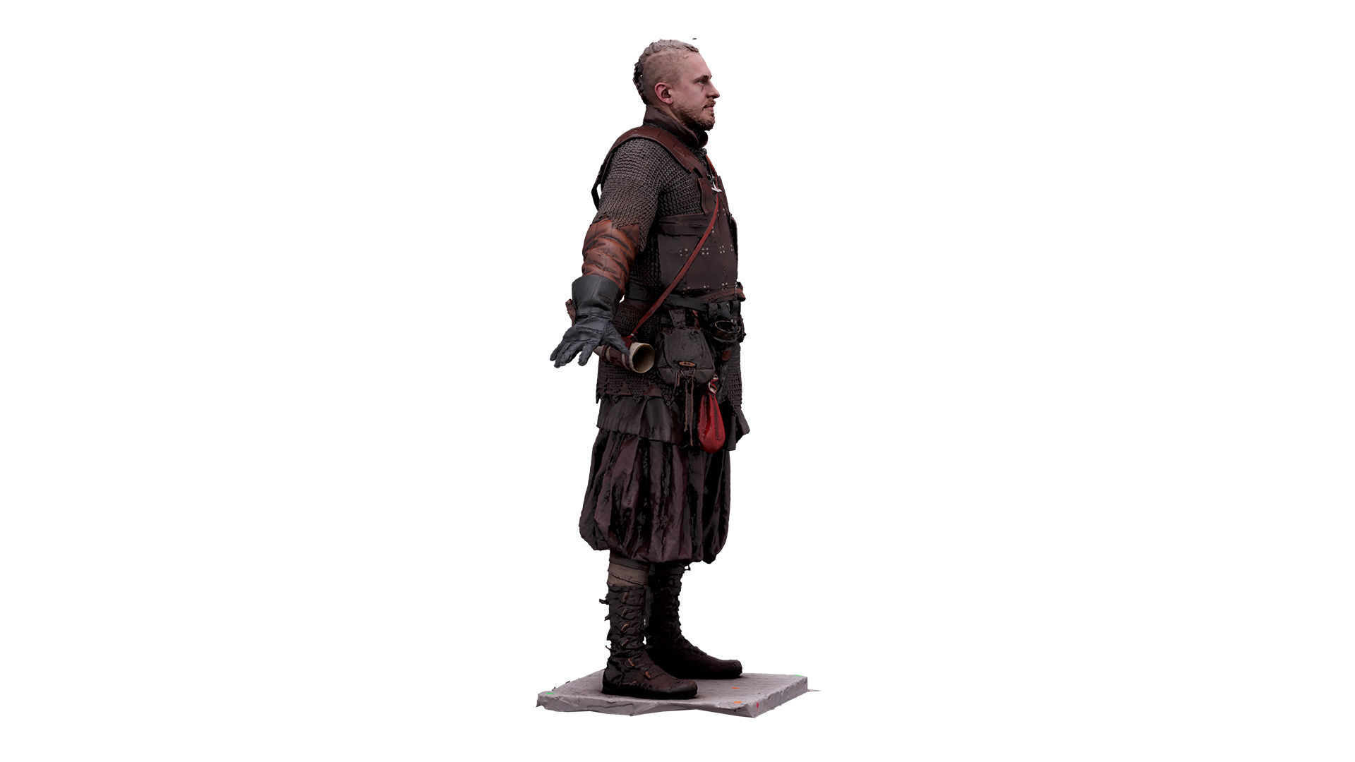A Pose Raw Scan Sigvid Medieval Suit 3D model_3