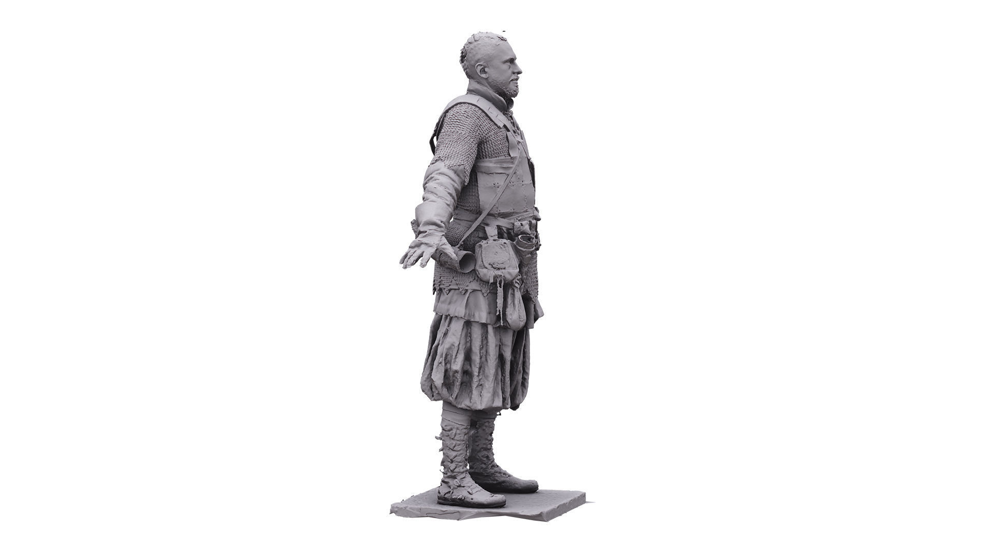 A Pose Raw Scan Sigvid Medieval Suit 3D model_8