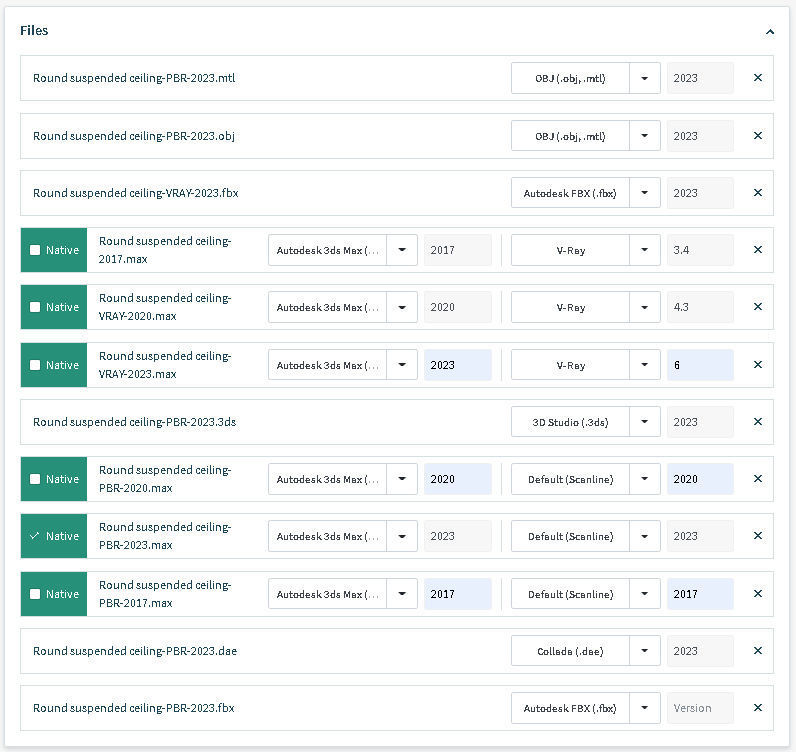 Round suspended ceiling 3D model_14