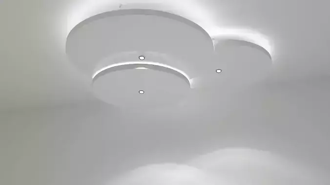 Round suspended ceiling 3D model