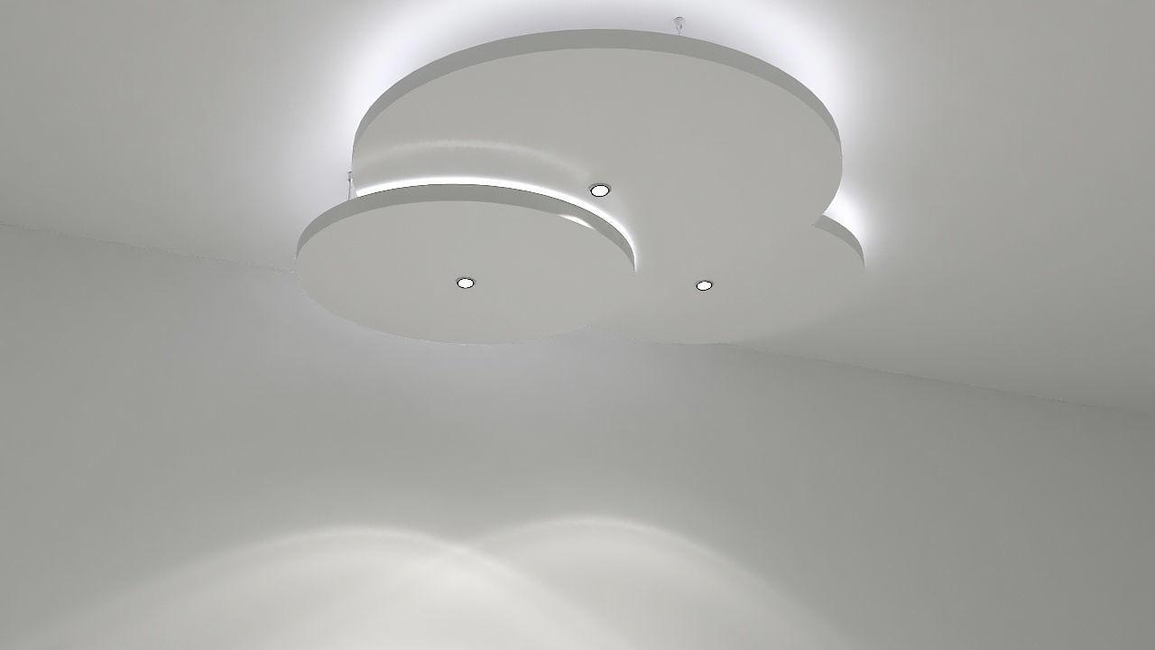 Round suspended ceiling 3D model_1