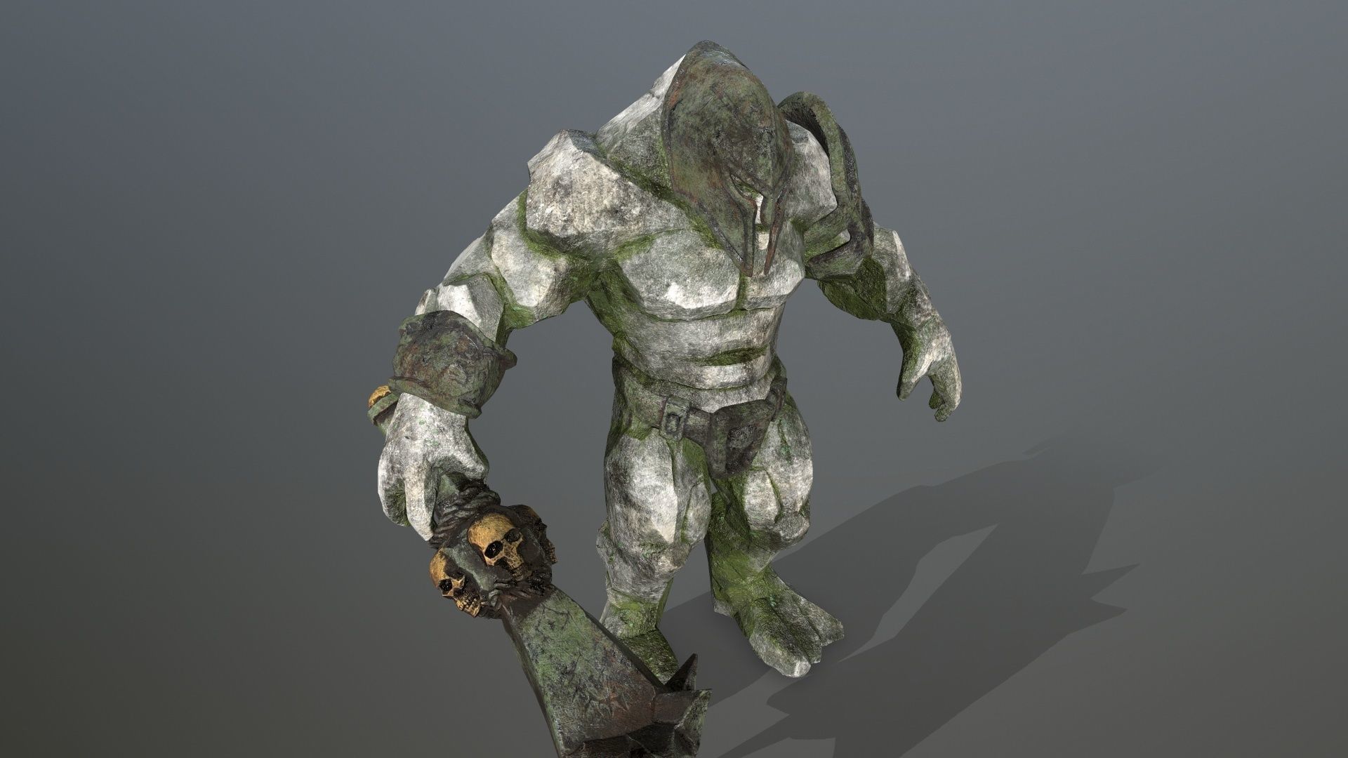 stone monster Low-poly 3D model_13