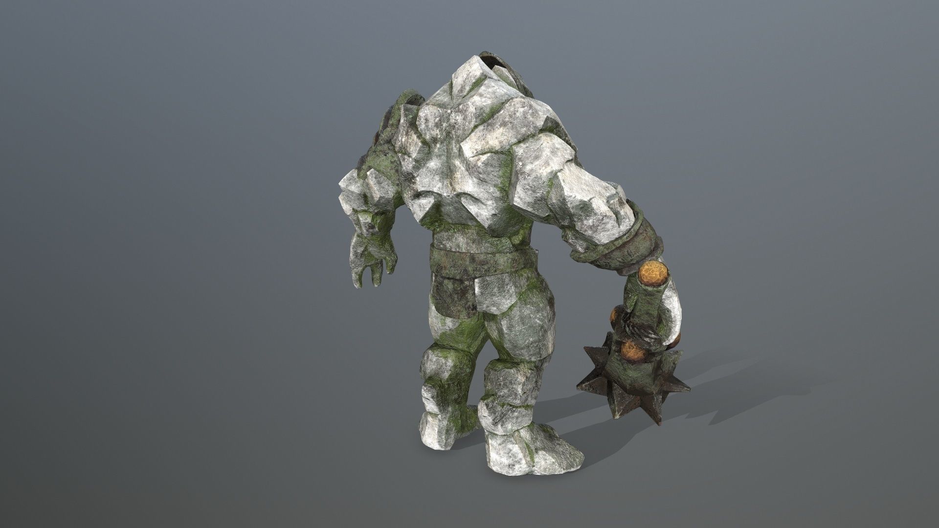 stone monster Low-poly 3D model_7