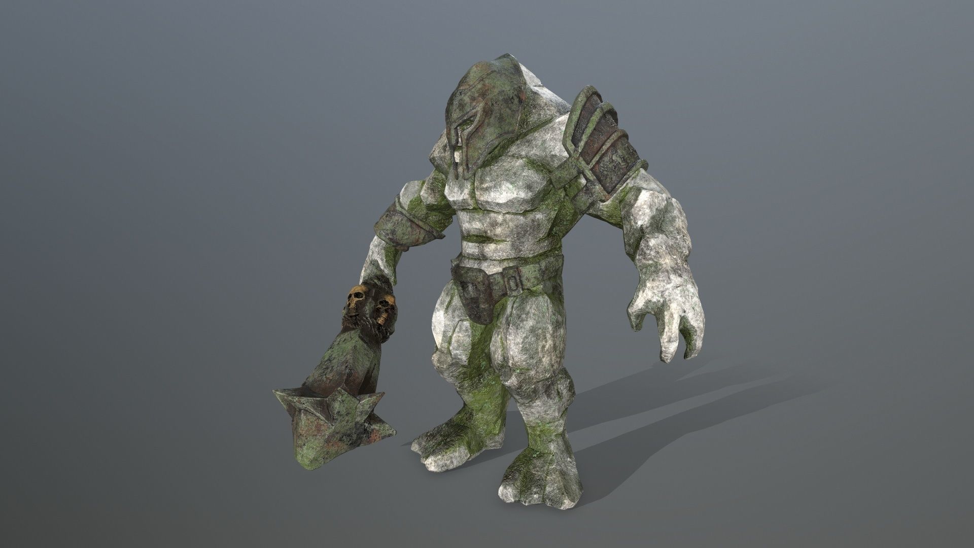 stone monster Low-poly 3D model_10