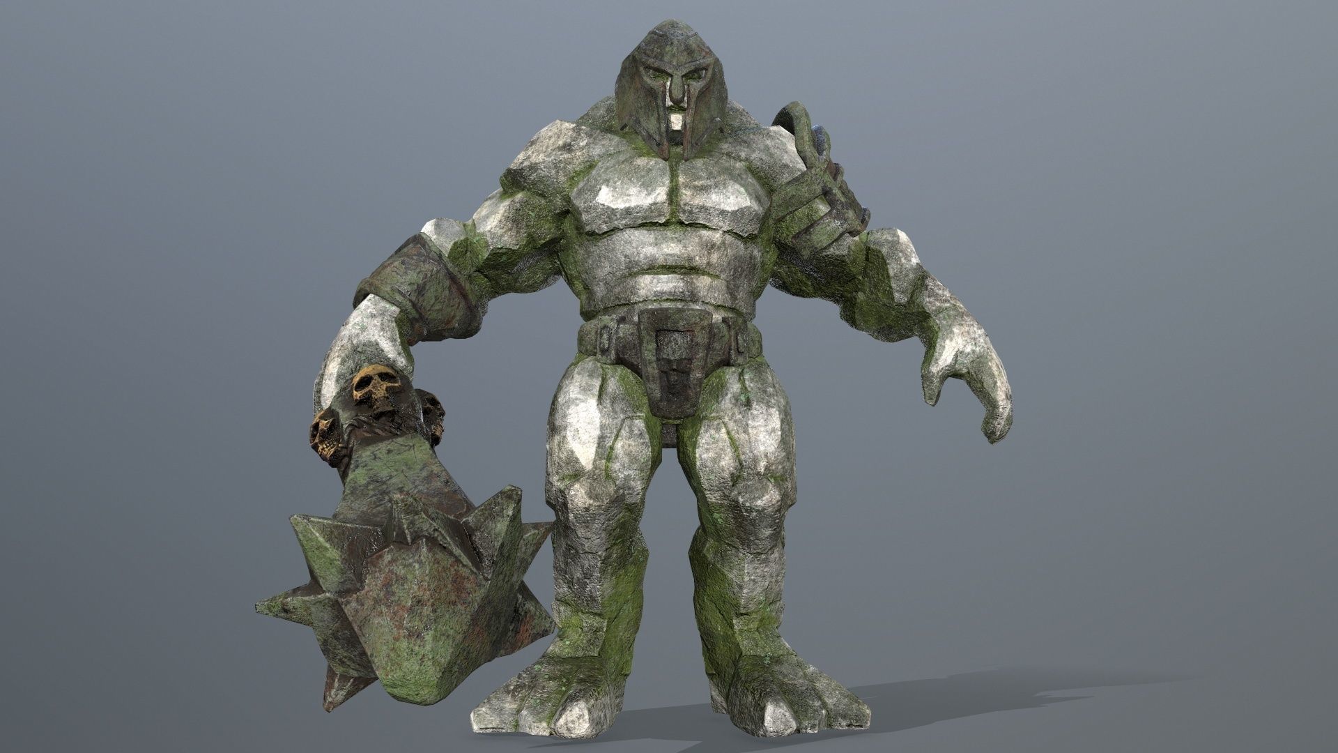 stone monster Low-poly 3D model_2