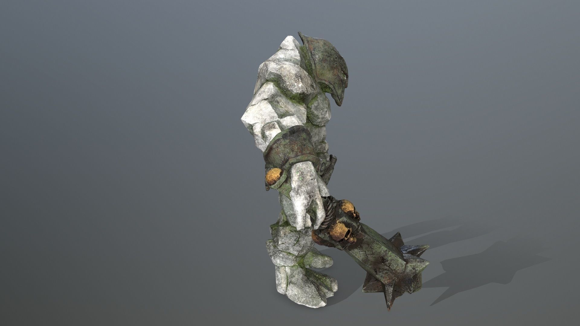 stone monster Low-poly 3D model_6