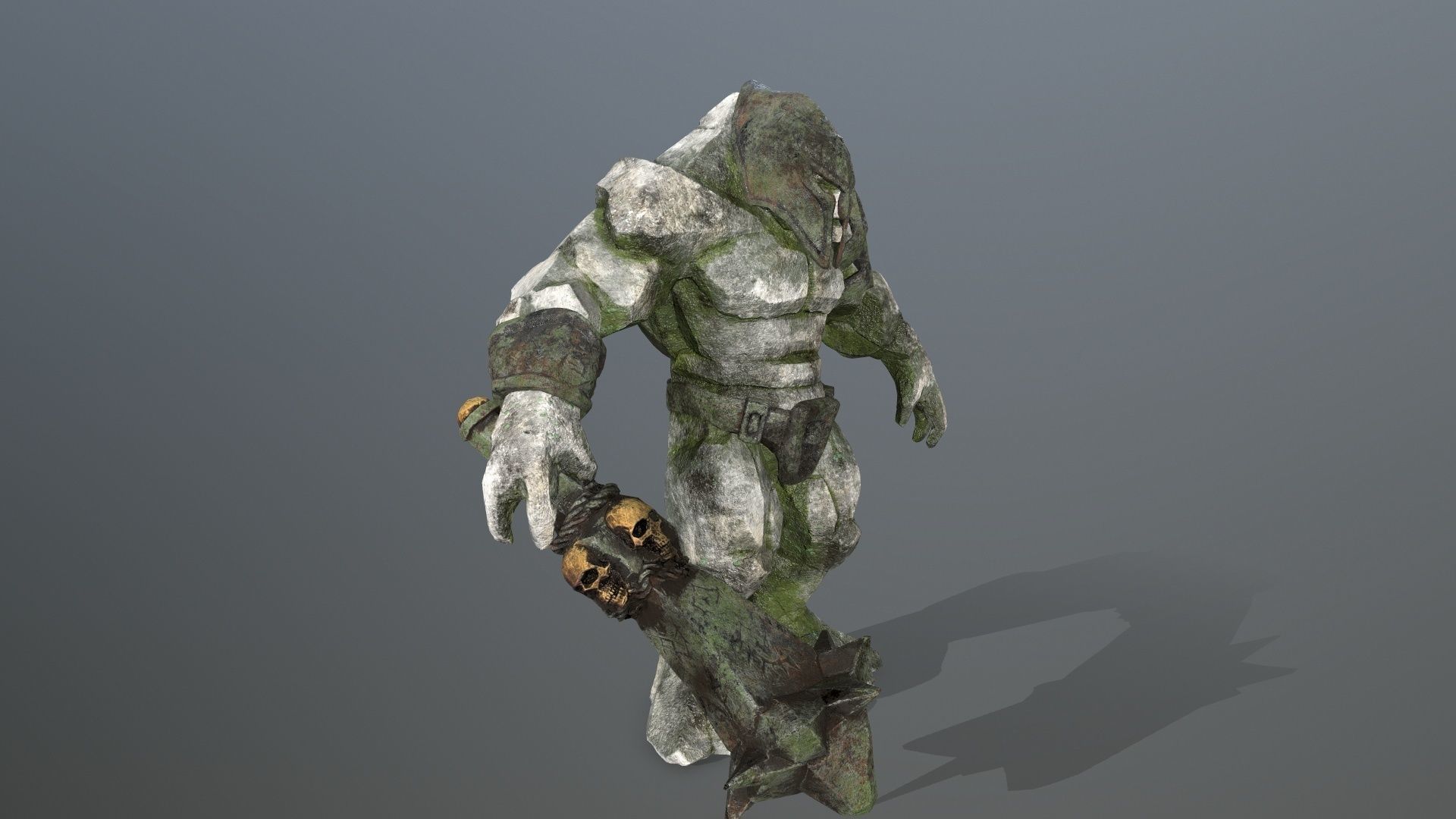 stone monster Low-poly 3D model_5