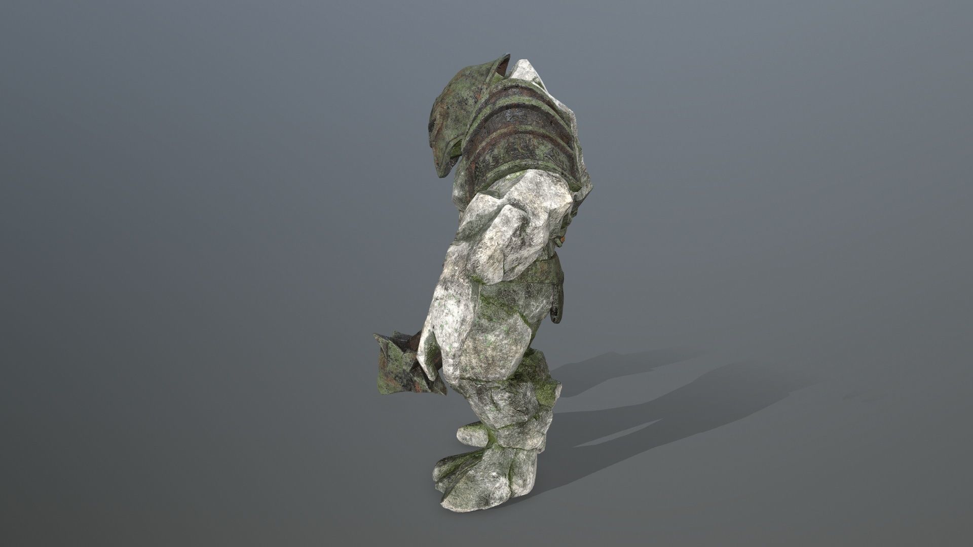 stone monster Low-poly 3D model_9