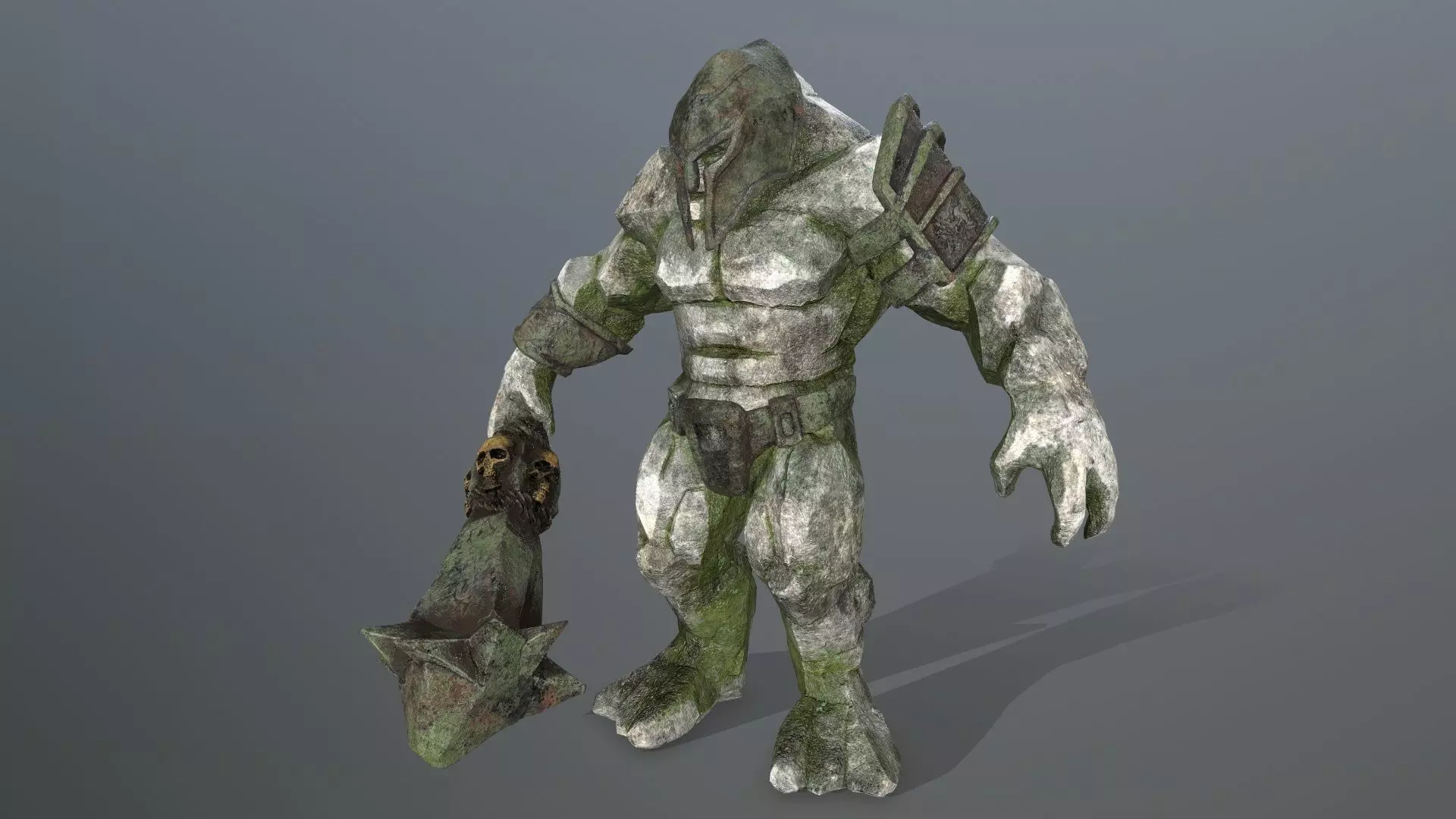 stone monster Low-poly 3D model_0