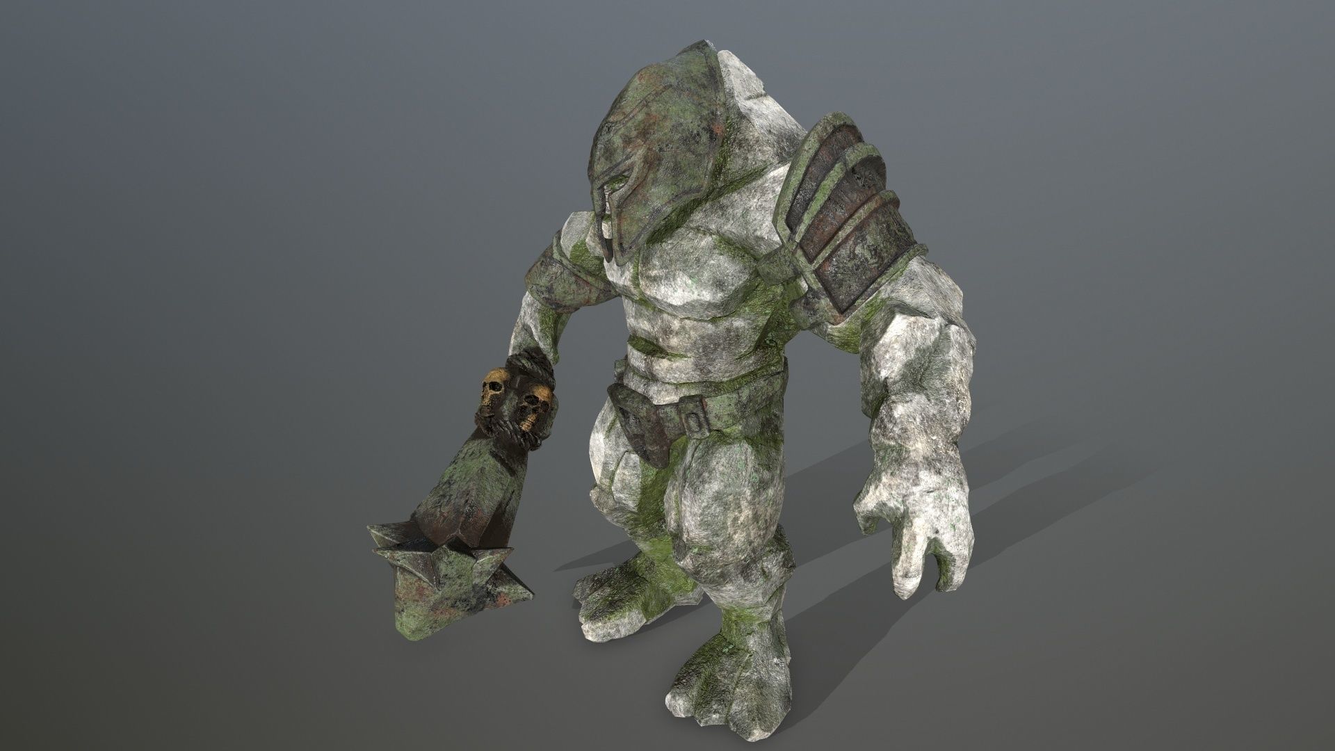 stone monster Low-poly 3D model_11