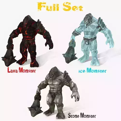 monster full set 3D Model Collection