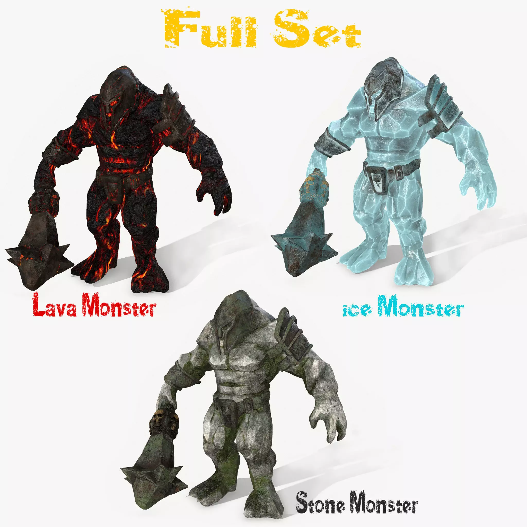 monster full set 3D Model Collection_0
