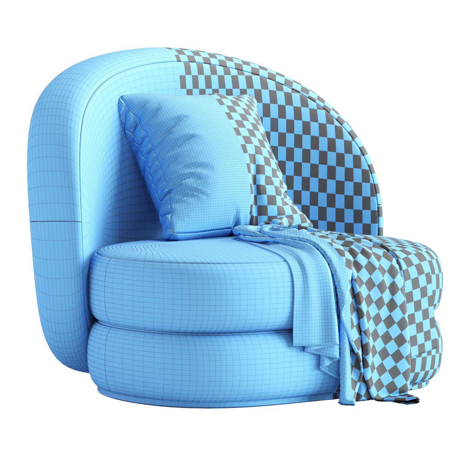 Modern Armchair 3D model_5