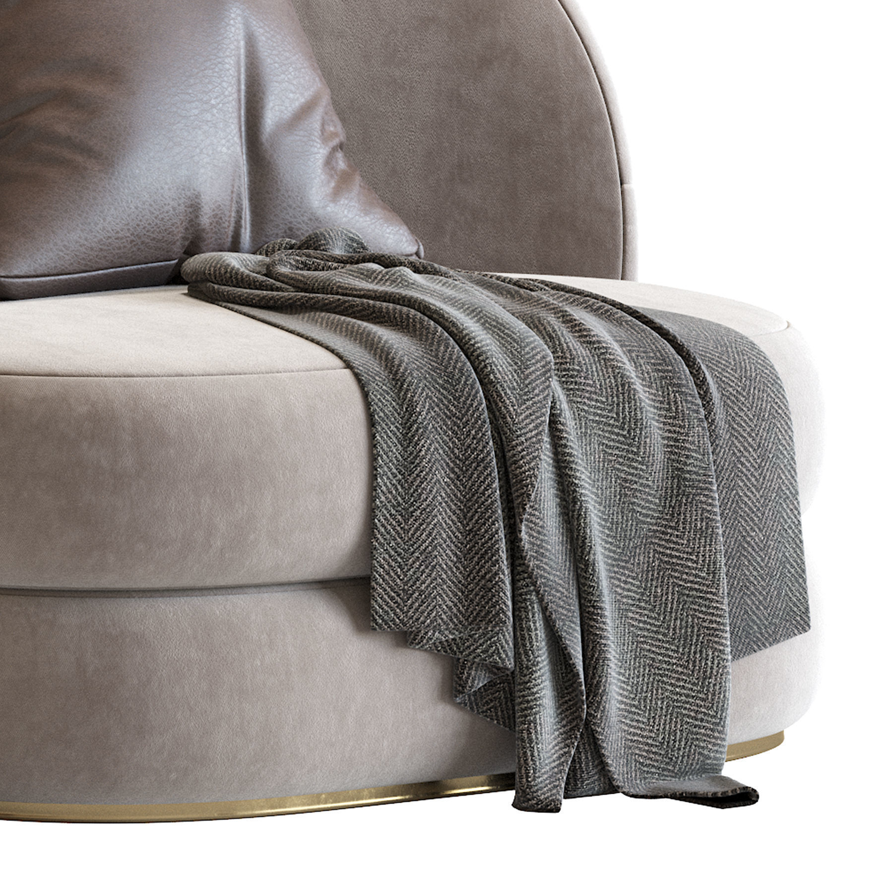 Modern Armchair 3D model_7