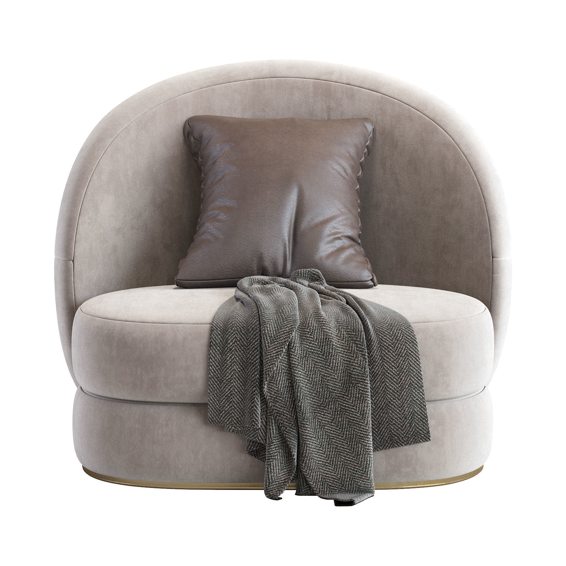 Modern Armchair 3D model_3