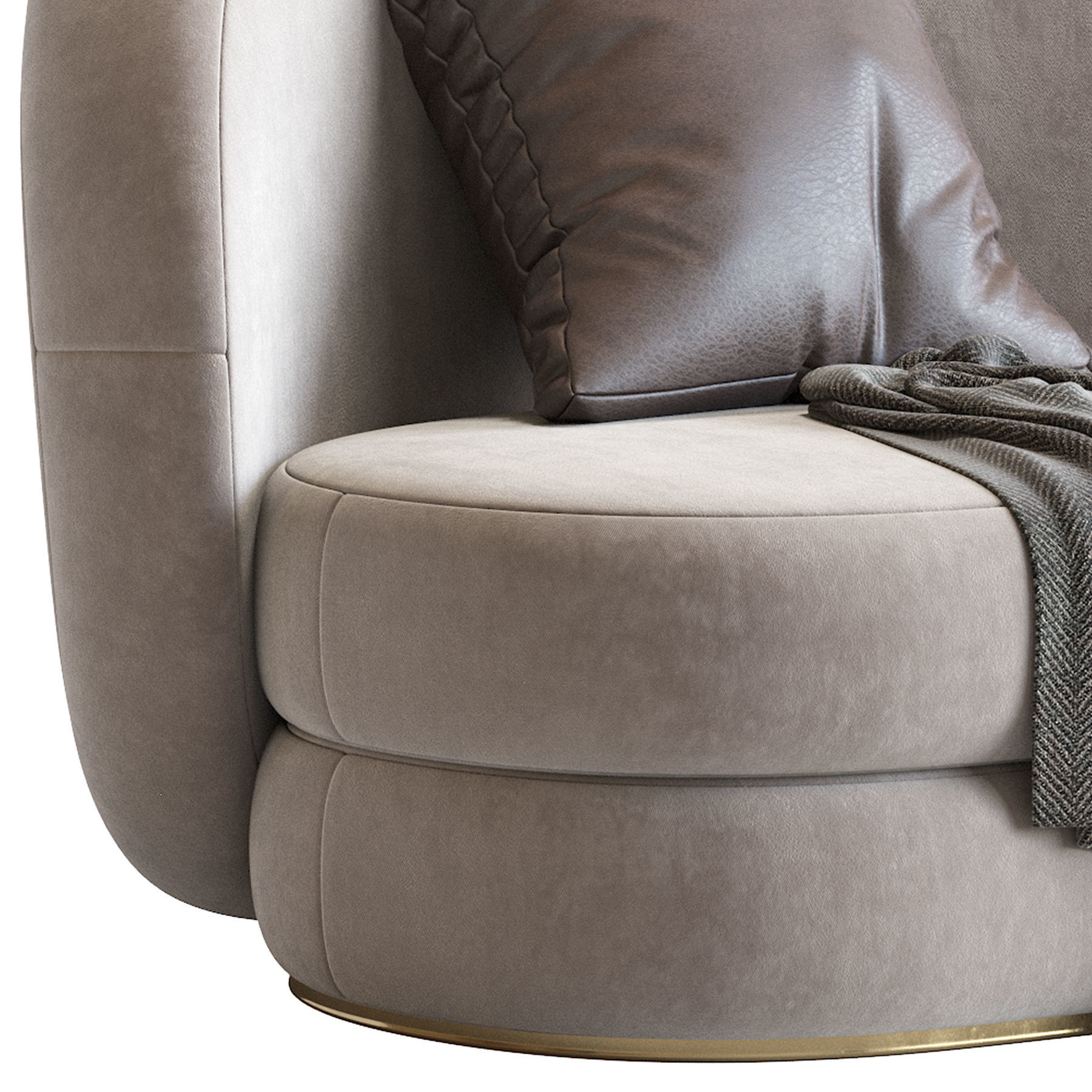 Modern Armchair 3D model_6