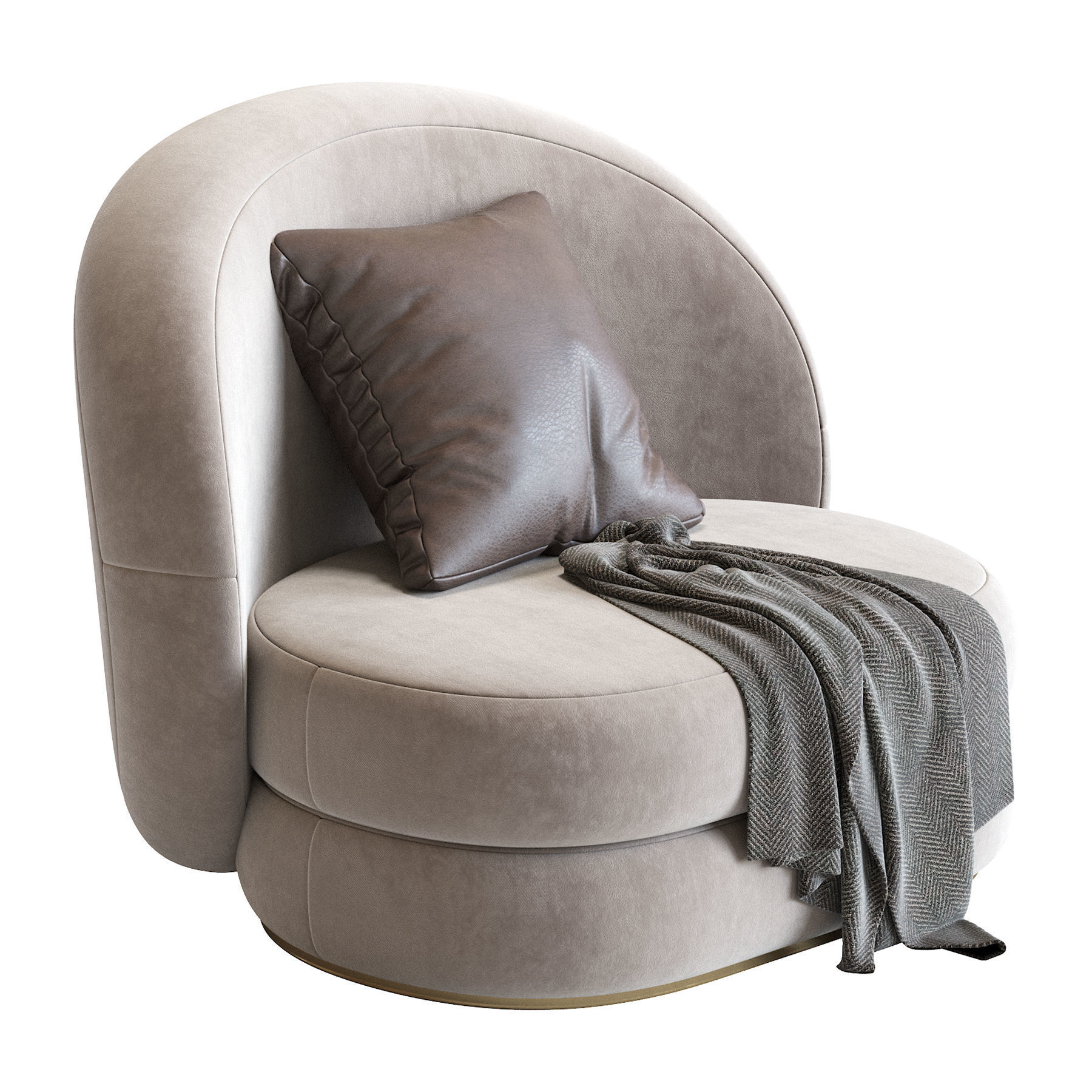 Modern Armchair 3D model_2