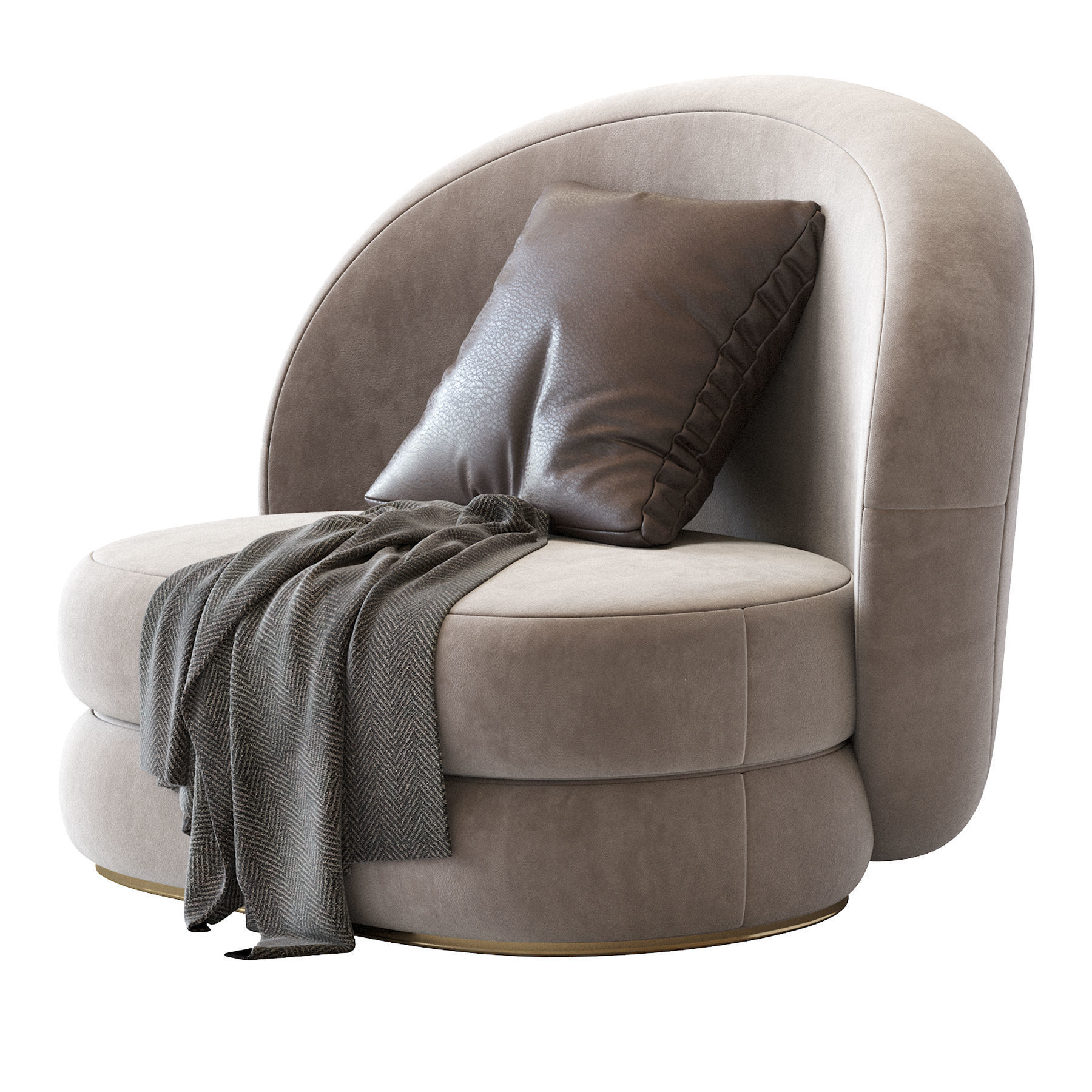 Modern Armchair 3D model_1