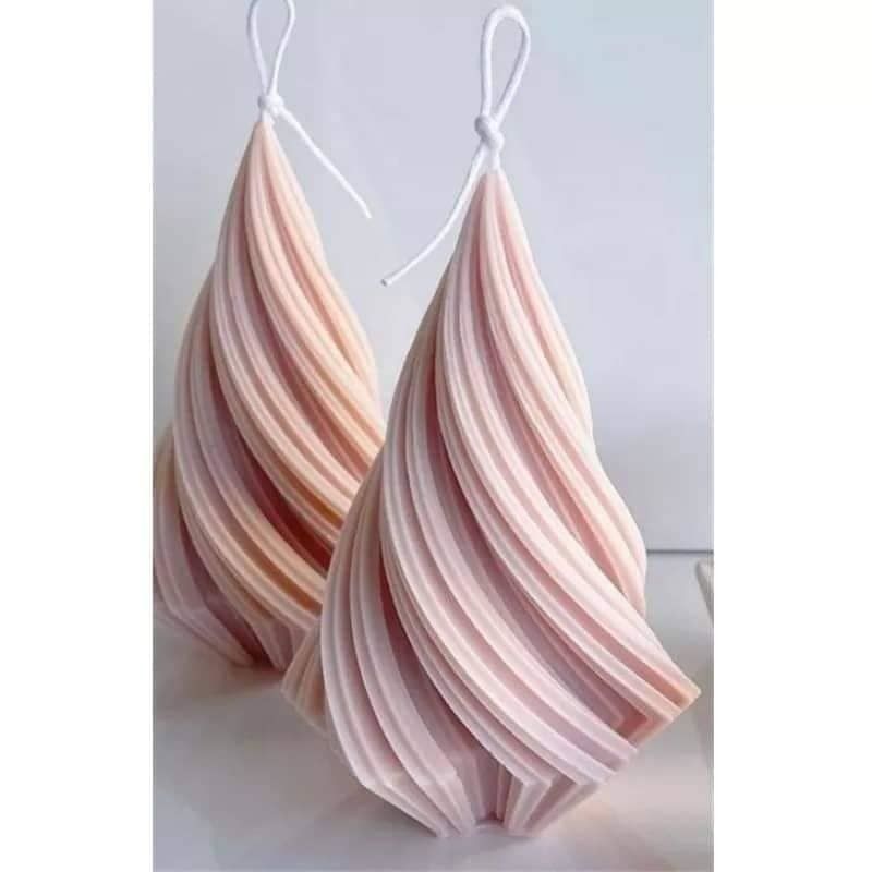 Wave candle for silicone mold 3D print model_8