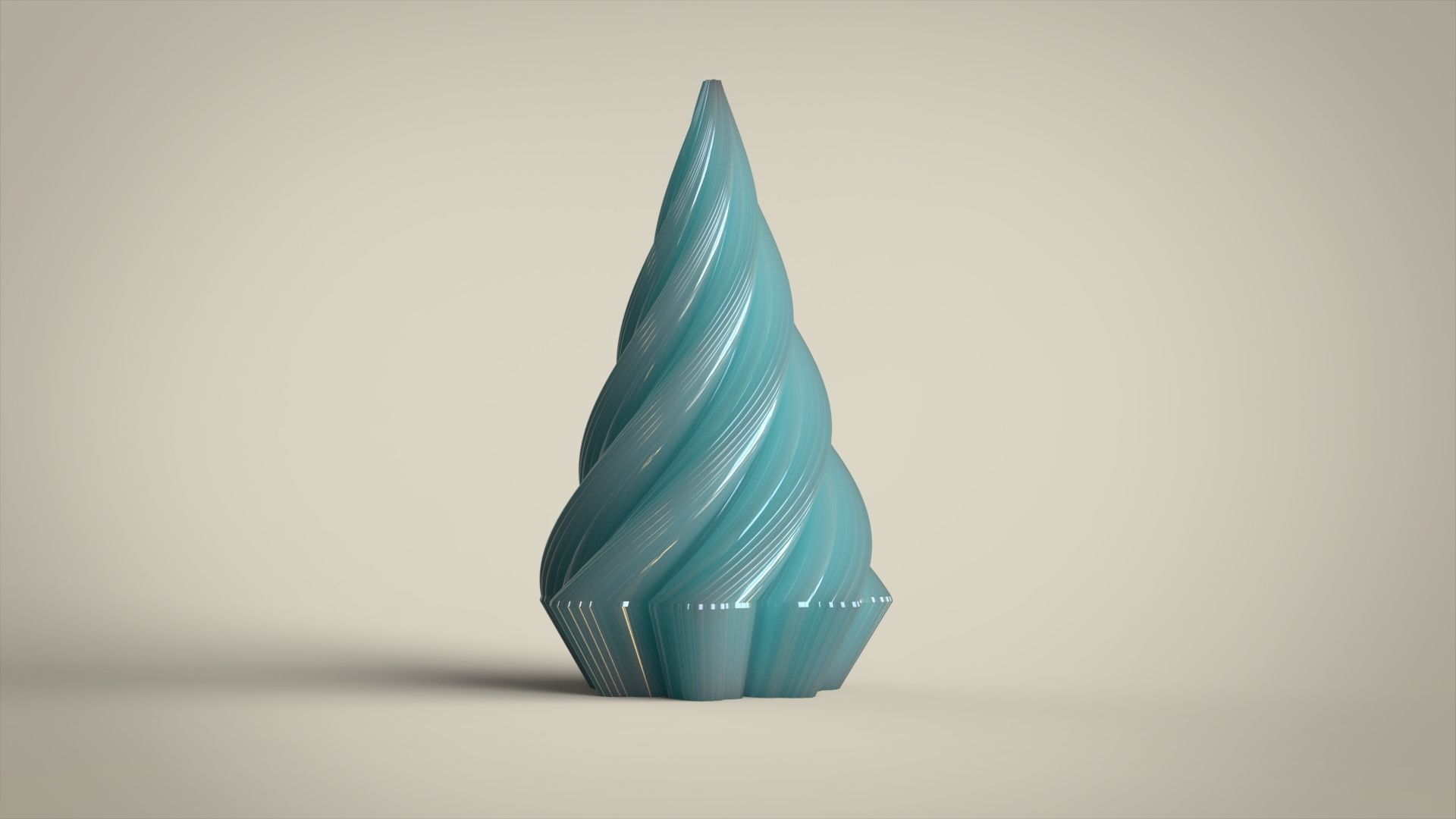 Wave candle for silicone mold 3D print model_4