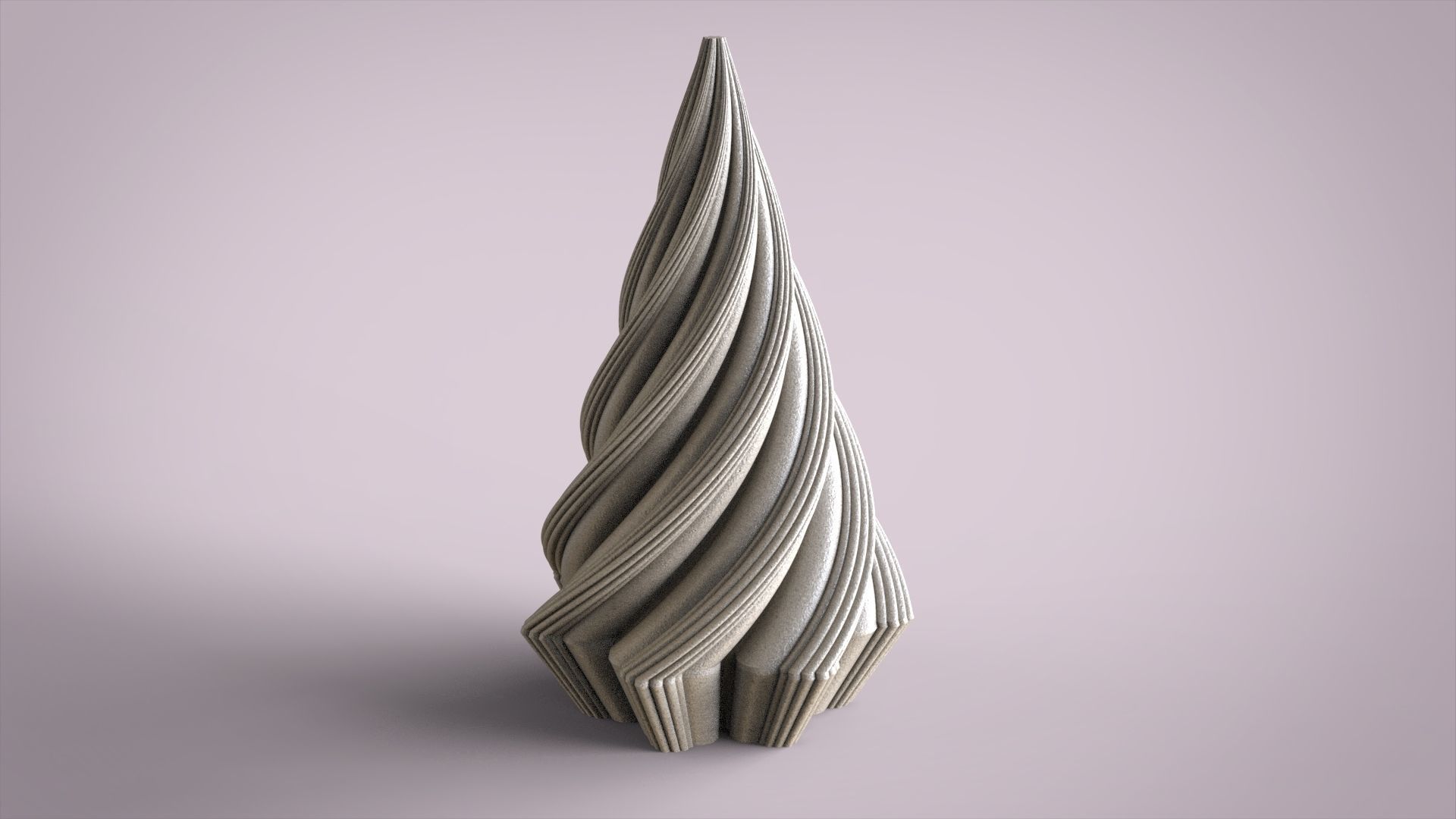 Wave candle for silicone mold 3D print model_2