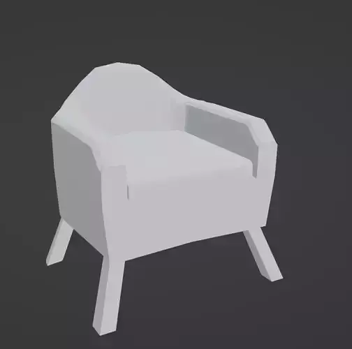 Simplistic low poly chair