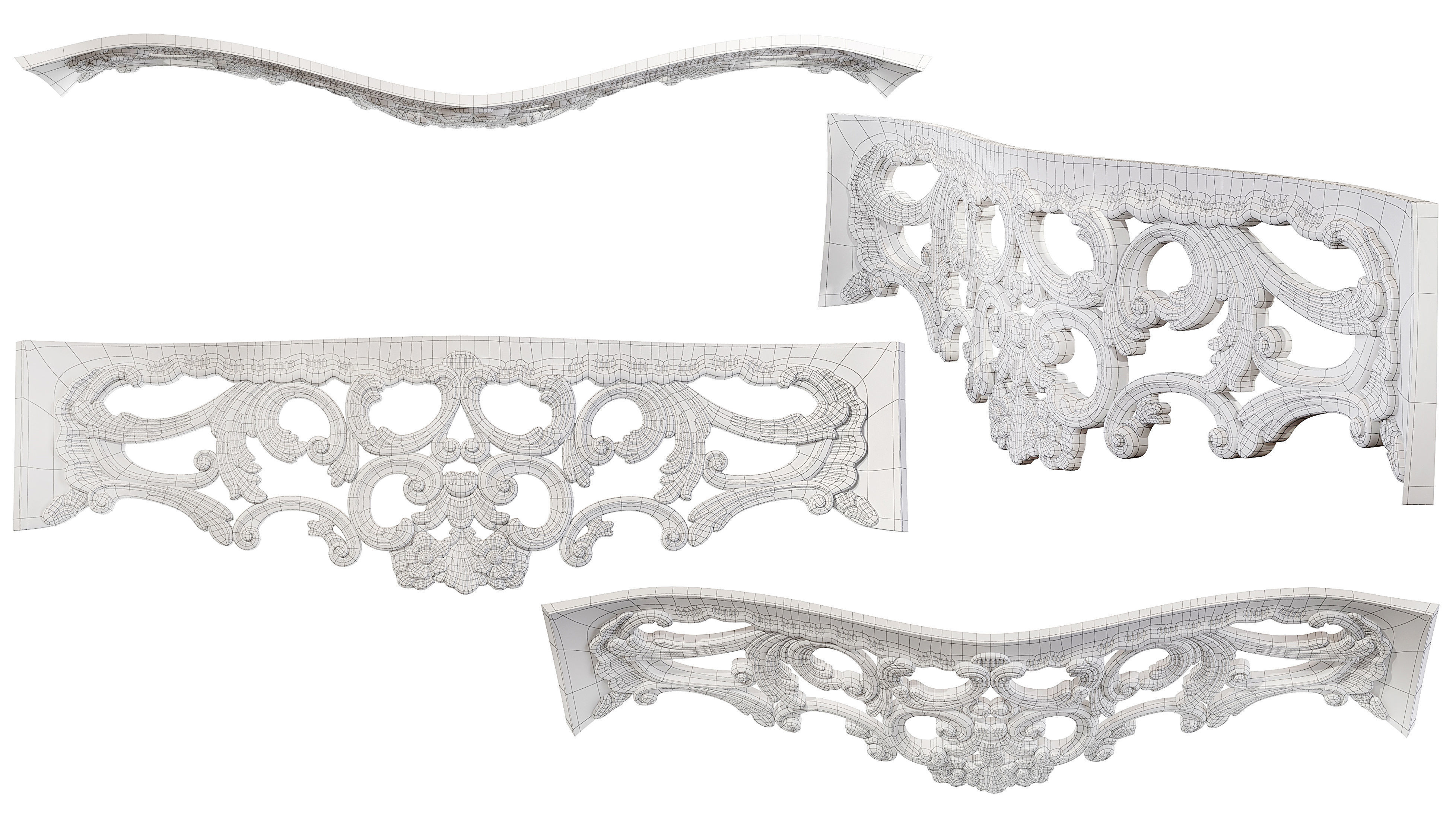 Classic carved 165 3D model_5