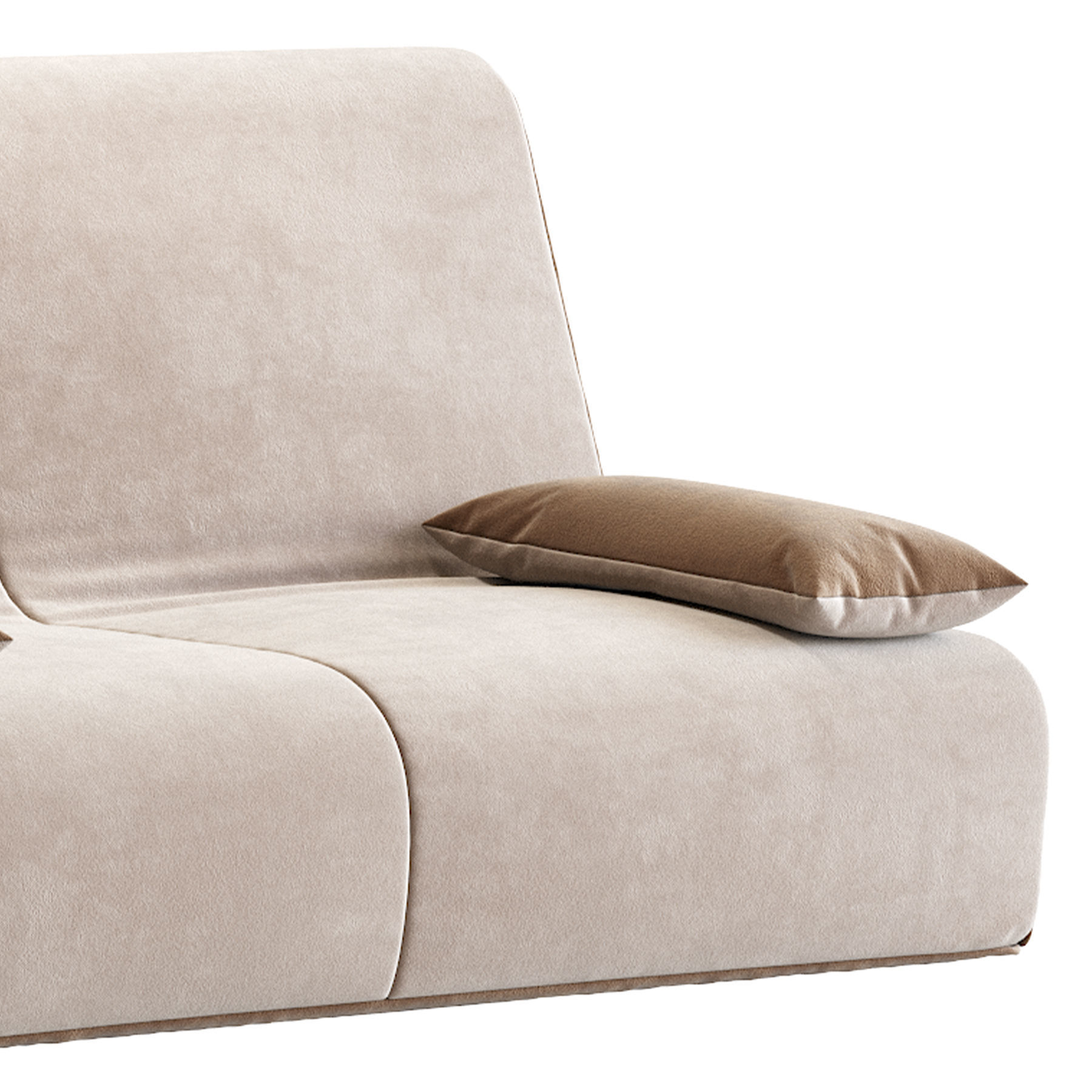 Novelty two sofas with couch and cushions 3D model_7