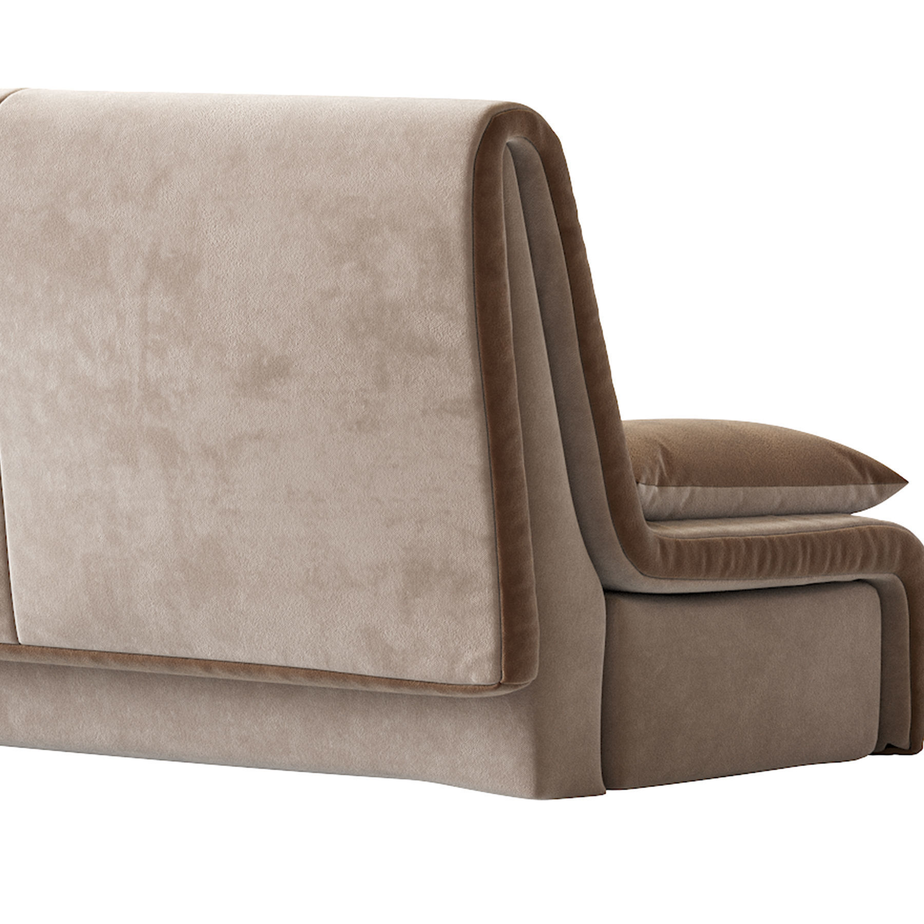 Novelty two sofas with couch and cushions 3D model_11