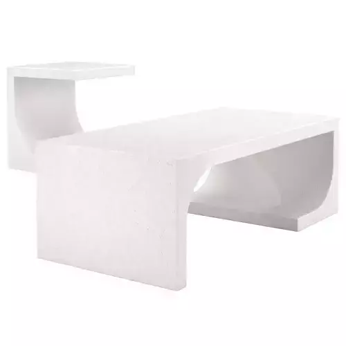 Slope cement coffee and side tables by Nicholas Obeid