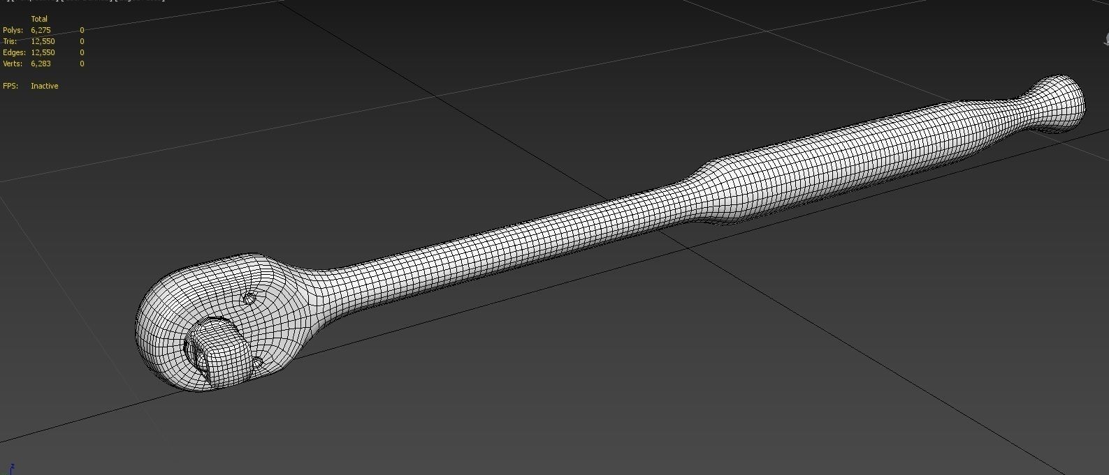 Ratcheting Wrench 02 Low-poly 3D model_13
