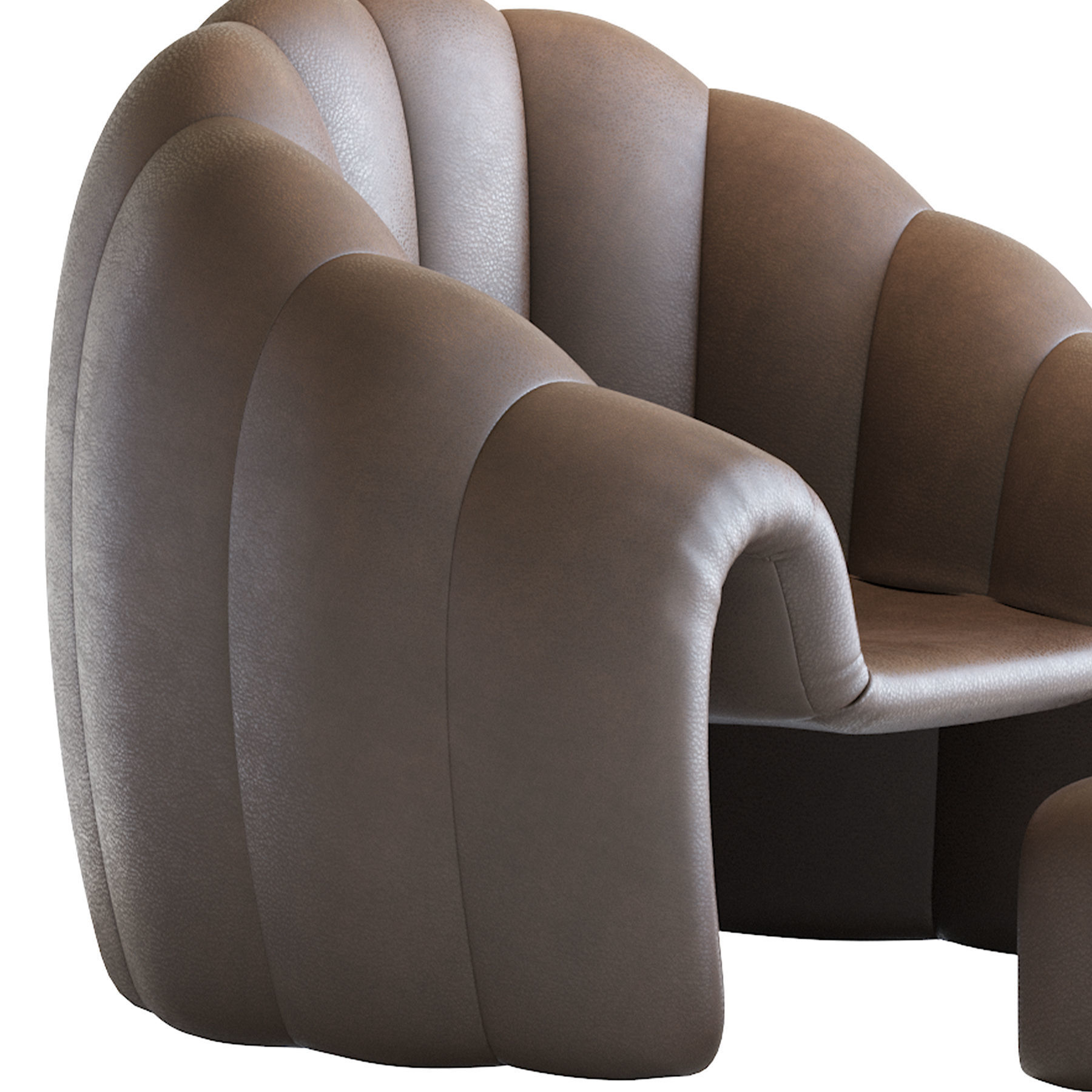 Armchair Art Shell 3D model_9