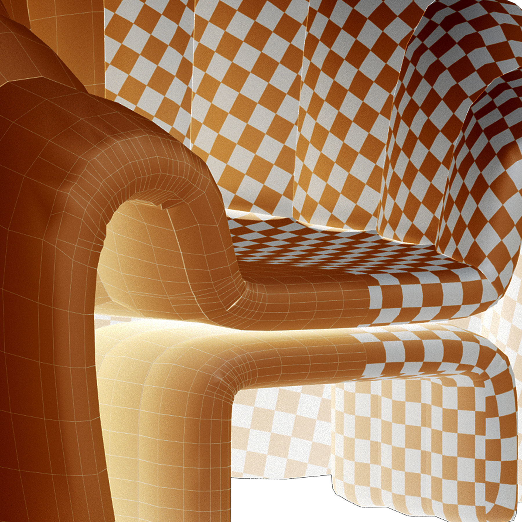 Armchair Art Shell 3D model_13