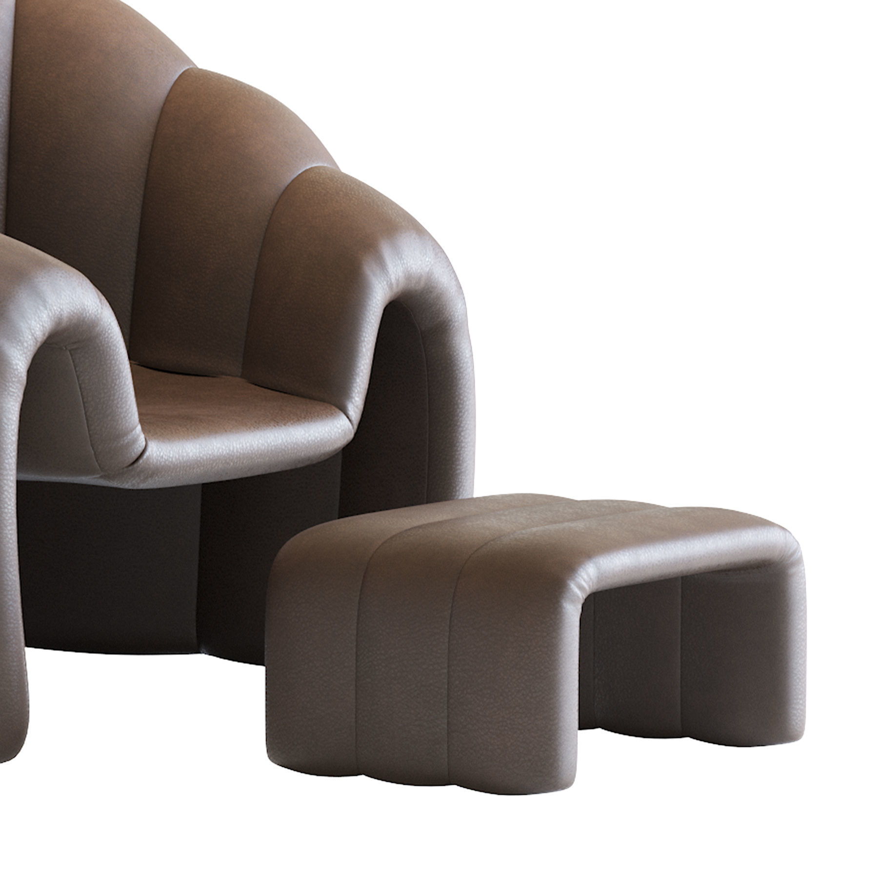 Armchair Art Shell 3D model_10