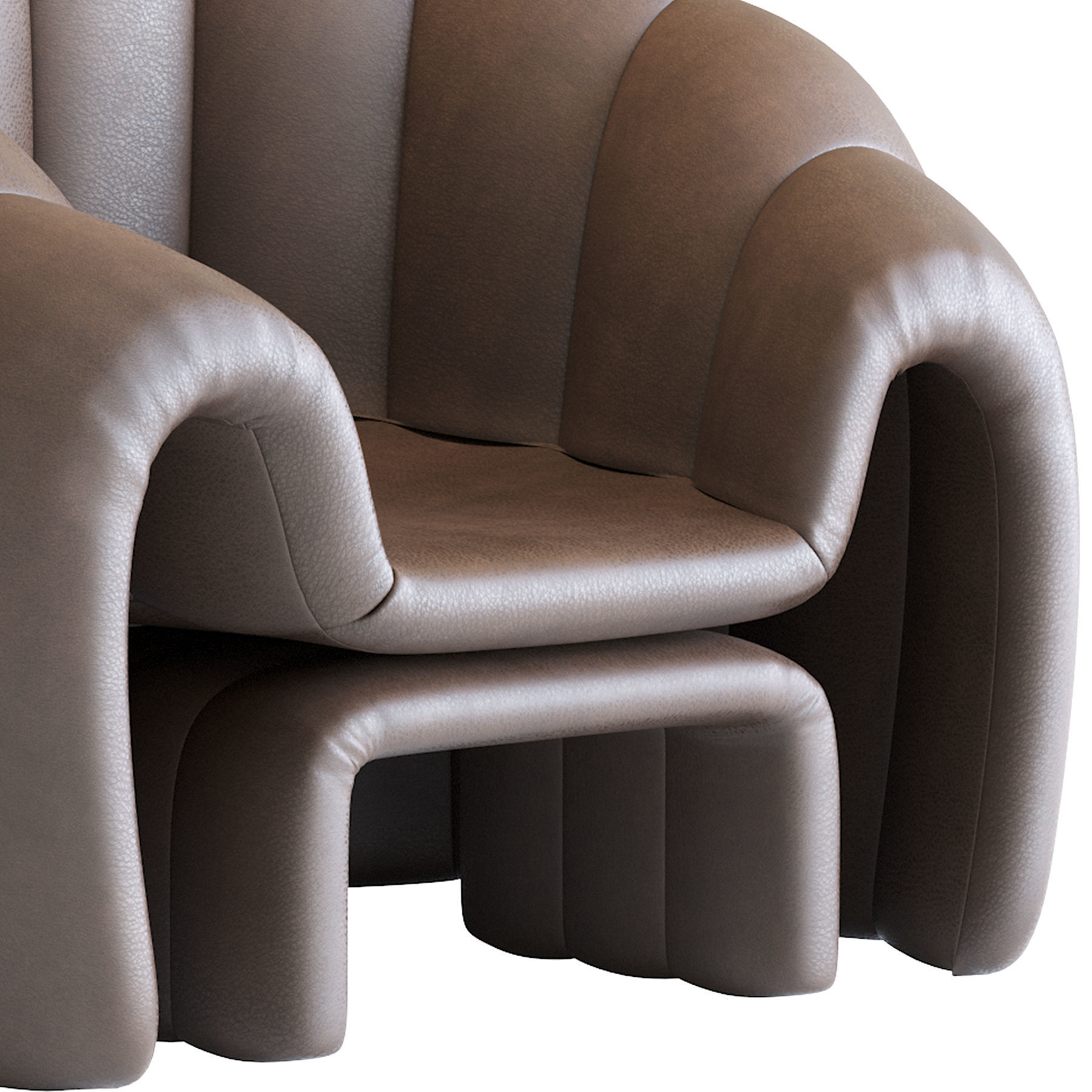 Armchair Art Shell 3D model_6