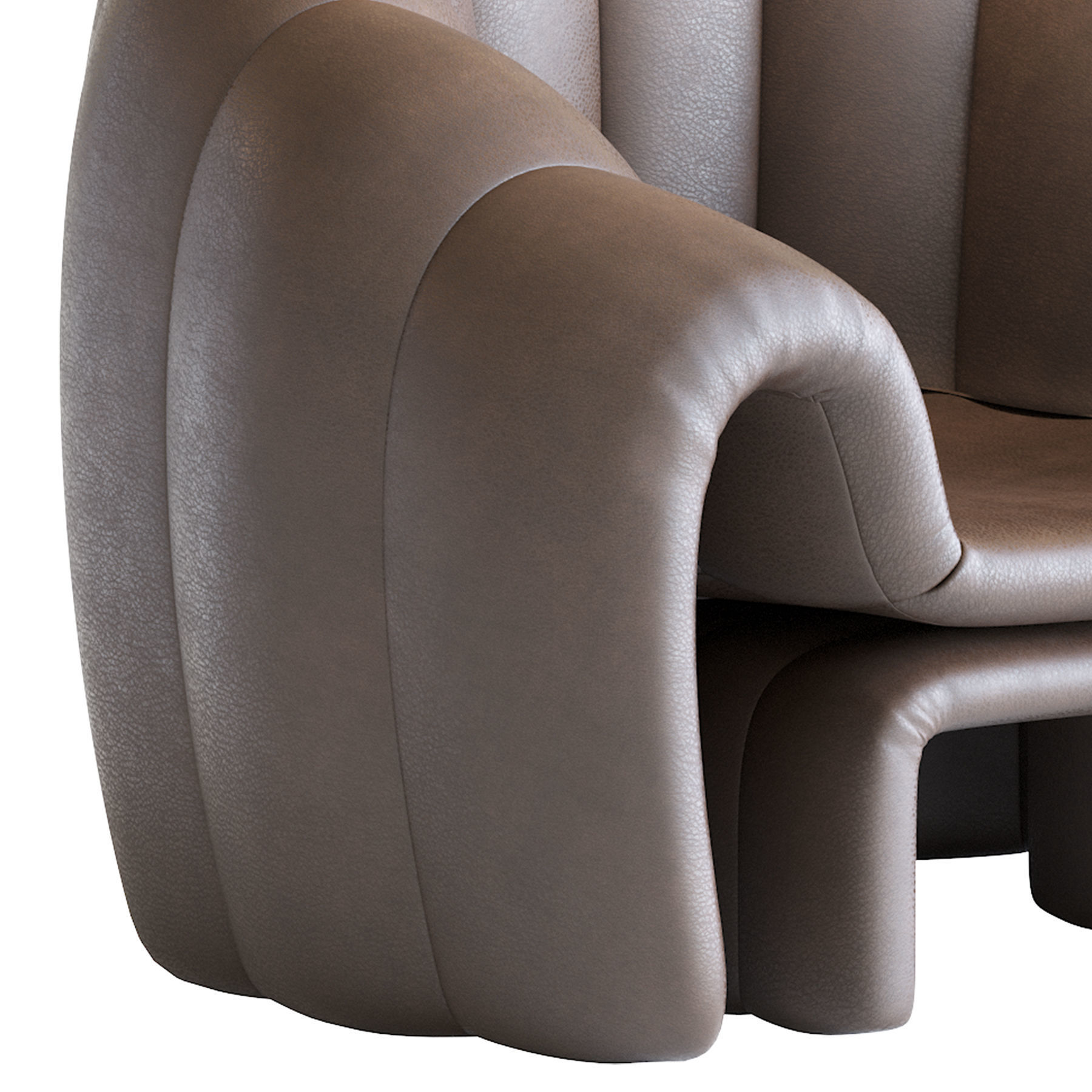 Armchair Art Shell 3D model_5